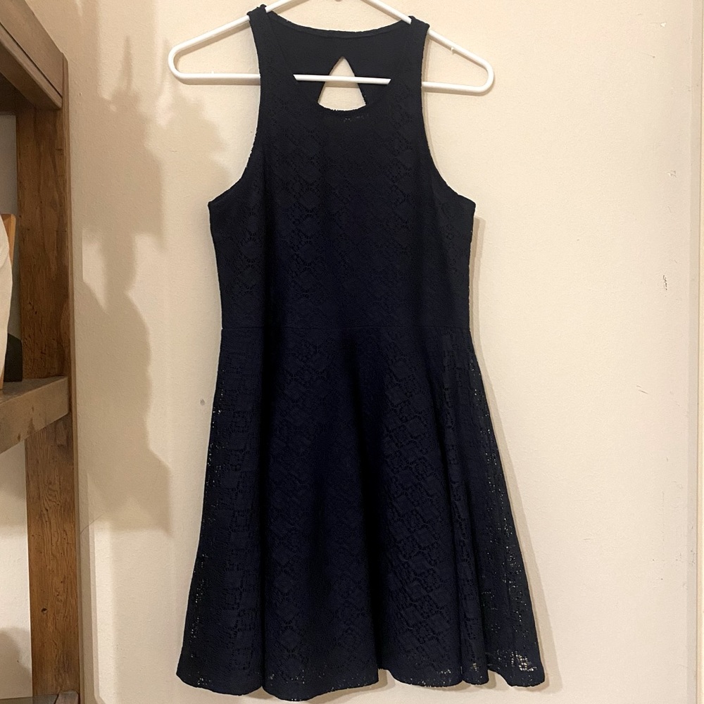 Navy blue lace dress